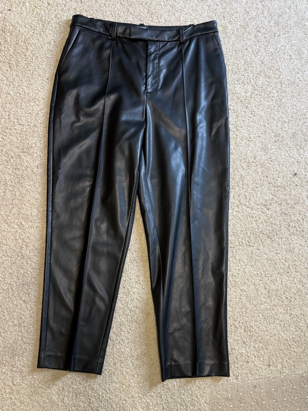 Madewell Black Faux Leather Dress Pants